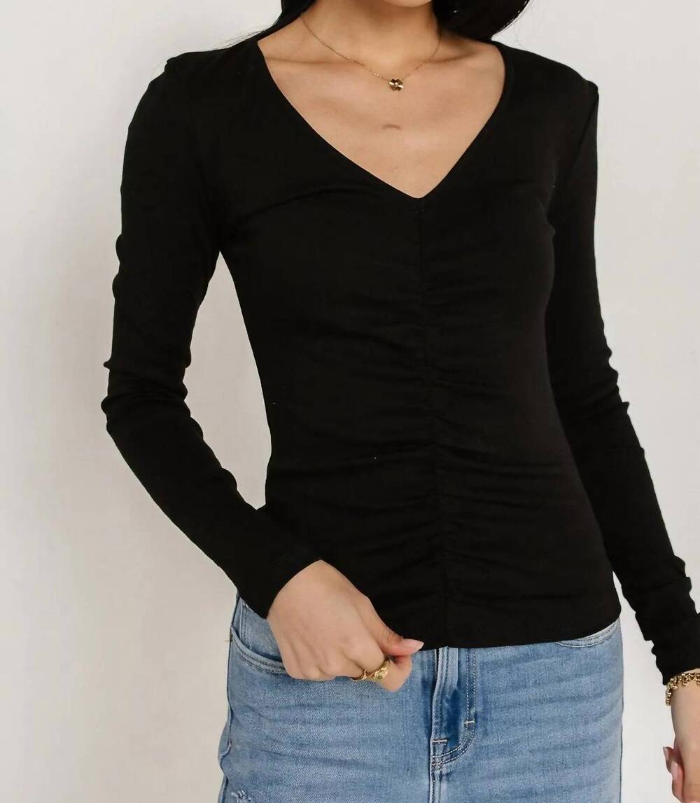 NEW HYFVE preslie ruched top in black